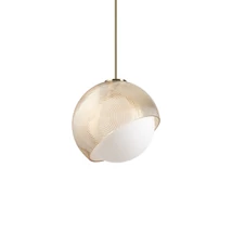 Pendul IdealLux BLOOM metal, sticla, alama, chihlimbar, alb, E27 - 366685