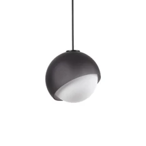 Pendul IdealLux BLOOM metal, sticla, negru, alb, E27 - 366692