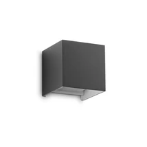 Aplica de perete IdealLux ATOM metal, sticla, antracit, LED, 12W, 4000K, 1200Lm, IP54 - 366791
