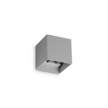 Aplica de perete IdealLux ATOM metal, sticla, gri, LED, 12W, 4000K, 1200Lm, IP54 - 366821