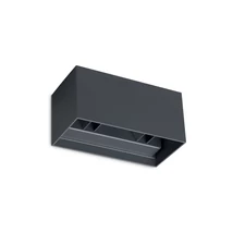 Aplica de perete IdealLux ATOM metal, sticla, antracit, LED, 25W, 4000K, 2400Lm, IP54 - 366852