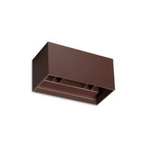 Aplica de perete IdealLux ATOM metal, sticla, maro, LED, 25W, 4000K, 2400Lm, IP54 - 366876