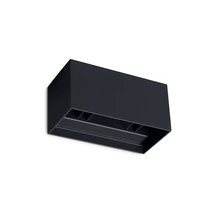 Aplica de perete IdealLux ATOM metal, sticla, negru, LED, 25W, 4000K, 2400Lm, IP54 - 366906