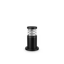 Lampadar exterior IdealLux TRONCO metal, sticla, negru, transparent, E27, IP65 - 369846