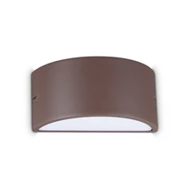 Aplica de perete exterioara IdealLux REX metal, plastic, maro, alb, E27, IP44 - 370941