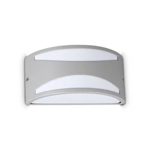 Aplica de perete exterioara IdealLux REX metal, plastic, gri, alb, E27, IP44 - 370972
