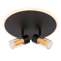 Plafoniera Lucide EVERINA metal, sticla, negru, transparent, LED, 5W+10W, 200lm+415lm, 2200K-6500K - 00131/30/30