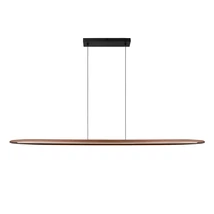 Pendul Lucide LANGHOLT metal, lemn, negru, maro, LED, 28W, 3300lm, 2200K-4000K - 01402/28/72