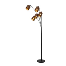 Lampadar Lucide RANKOS metal, plastic, negru, barna, E14 - 05747/85/30