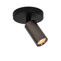 Spot Lucide RITMO metal, negru, maro, GU10 - 09942/01/97