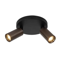 Spot Lucide RITMO metal, negru, maro, GU10 - 09942/12/97