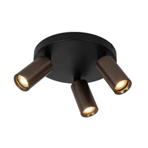 Spot Lucide RITMO metal, negru, maro, GU10 - 09942/13/97