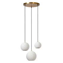 Pendul Lucide BINA metal,portelan,negru,alb,E27 - 13451/03/31