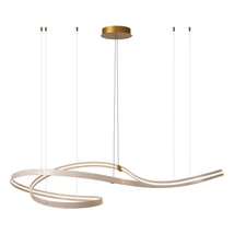Pendul Lucide SLALOM metal, auriu, crem, LED, 80W, 1850lm, 2200K-4000K - 13493/68/38
