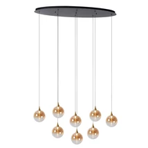 Pendul Lucide GISELA metal,sticla,negru,chihlimbar,LED,2700K,32W,2432Lm - 13494/29/62