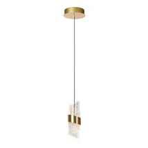 Pendul Lucide KLIGANDE metal, acril, auriu, transparent, LED, 2700K, 9W, 700lm - 13496/07/02