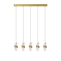 Pendul Lucide KLIGANDE metal, acril, auriu, transparent, LED, 2700K, 40W, 2600lm - 13496/35/02