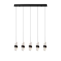 Pendul Lucide KLIGANDE metal, acril, negru, transparent, LED, 2700K, 40W, 2600lm - 13496/35/30