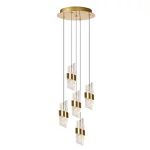 Pendul Lucide KLIGANDE metal, acril, auriu, transparent, LED, 2700K, 40W, 2600lm - 13496/36/02