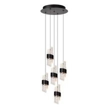 Pendul Lucide KLIGANDE metal, acril, negru, transparent, LED, 2700K, 40W, 2600lm - 13496/36/30