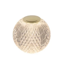Veioza Lucide CINTRA metal, acril, auriu, transparent, LED dimebil in 3 trepte, 2700K, 1,5W, 95lm - 13599/01/60