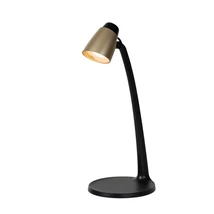 Veioza Lucide LUDO plastic, negru, auriu, LED, 3000K, 4,5W, 350lm - 18660/05/02
