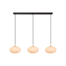 Pendul Lucide ELYSEE metal, sticla, negru, alb, E27 - 21430/03/61
