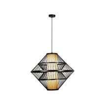Pendul Lucide PASQUINO metal, lemn, negru, E27, 40W - 21445/60/30