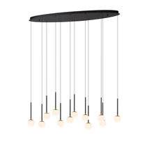 Pendul Lucide CALINA metal, acril, negru, opal, LED, 7W, 610lm, 2200K-3300K - 24406/86/30