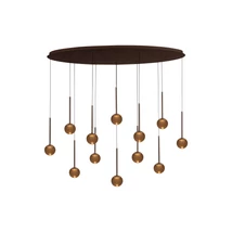 Pendul Lucide CALINA metal, acril, maro, chihlimbar, LED, 7W, 610lm, 2200K-3300K - 24406/86/96
