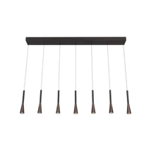 Pendul Lucide JOAKIM metal, negru, maro, LED, 6.2W, 285lm, 2700K-4000K - 24407/43/96