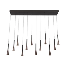 Pendul Lucide JOAKIM metal, negru, maro, LED, 7W, 275lm, 2700K-4000K - 24407/86/96