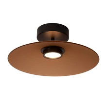 Plafoniera Lucide MENGA metal,sticla,negru,chihlimbar,LED,2700K,11W,360Lm - 25117/10/62