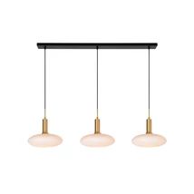 Pendul Lucide SINGALA metal, sticla, negru, auriu, alb, E27 - 25413/03/02