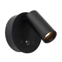 Spot cu senzor de miscare Lucide TONI metal, negru, LED, 2W, 120lm, 2700K-4000K - 29934/02/30