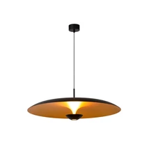 Pendul Lucide KENNETH metal, negru, auriu, LED dim, 22W, 2700K, 320 Lm - 41412/80/30