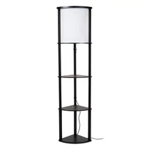 Lampadar Lucide MENNO lemn,bumbac,negru,crem,E27 - 44798/81/30