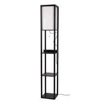 Lampadar Lucide MENNO lemn,bumbac,negru,crem,E27 - 44799/81/30