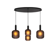 Pendul Lucide ELOISE metal, sticla, negru, E27 - 45405/04/30