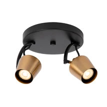 Spot Lucide EMILE metal, negru, auriu, GU10 - 51901/02/02