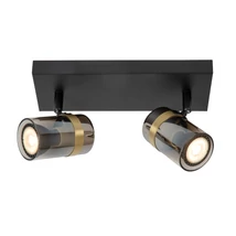 Spot Lucide UPTON metal, sticla, negru, fumuriu, GU10 - 57900/02/65