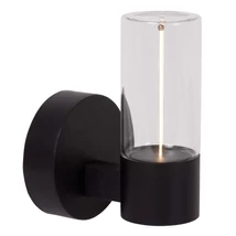 Aplica de perete exterioara Lucide FILANI metal, sticla, negru, transparent, LED, 6.5W, 470lm, 2700K, IP54 - 66800/07/30