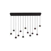 Pendul Lucide MONTANA metal, negru, maro, LED, 5.7W, 570lm, 2700K-4000K - 68400/75/96