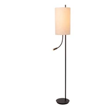 Lampadar Lucide MAGIC metal, textil, negru, crem, E27 - 68711/82/30