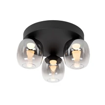 Plafoniera Lucide TAMINO metal, sticla, negru, fumuriu, LED, 5.6W, 500lm, 3000K - 74119/15/30