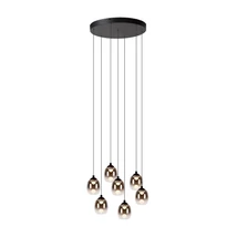 Pendul Lucide TAMINO metal,sticla,negru,fumuriu,LED,3000K,49W,23100Lm - 74419/07/30