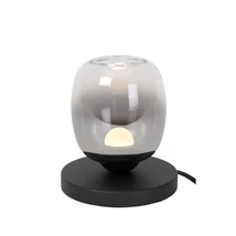 Veioza Lucide TAMINO metal, sticla, negru, fumuriu, LED, 6W, 3000K, 580 Lm - 74519/05/30