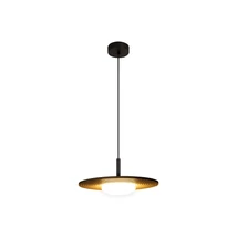 Pendul Lucide CARMINO metal, lemn, negru, maro, LED, 8W, 700lm, 2700K - 77492/07/41