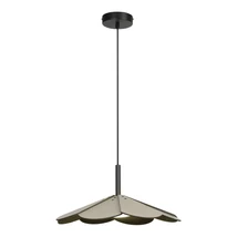 Pendul Lucide BLOMSTER metal, lemn, negru, verde, LED, 9W, 570lm, 2700K - 77493/07/33