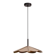 Pendul Lucide BLOMSTER metal, lemn, negru, maro, LED, 9W, 570lm, 2700K - 77493/07/41